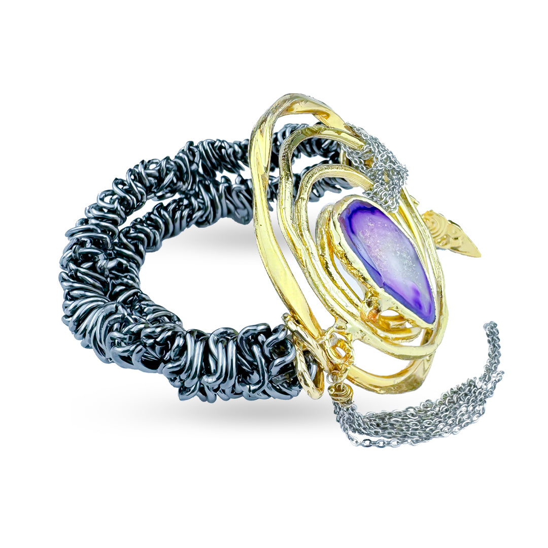 Ethereal Orbit Gemstone Bracelet