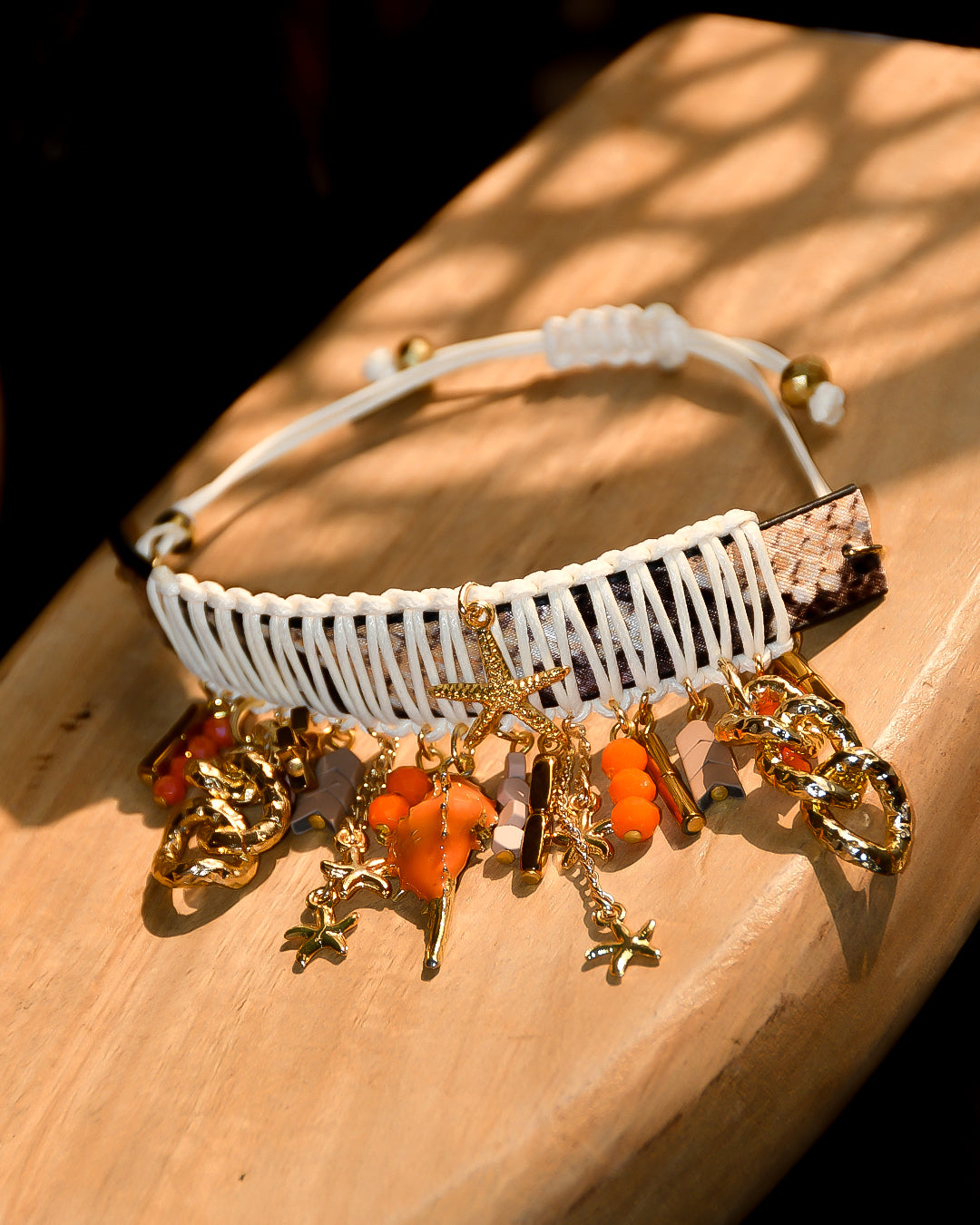 Orange Shell Oceanic Bracelets